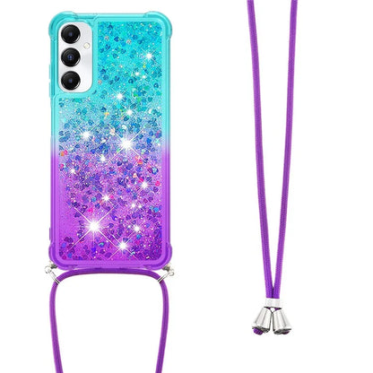 YB Quicksand Series-6 for Samsung Galaxy A05s 4G Case Liquid Gradient Phone Cover with Lanyard
