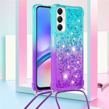 YB Quicksand Series-6 for Samsung Galaxy A05s 4G Case Liquid Gradient Phone Cover with Lanyard