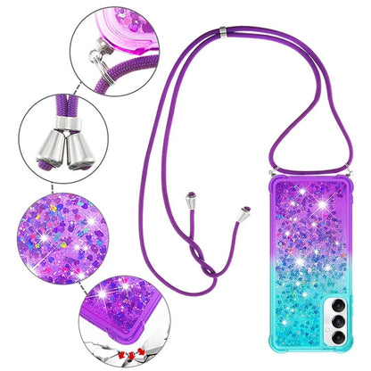 YB Quicksand Series-6 for Samsung Galaxy A05s 4G Case Liquid Gradient Phone Cover with Lanyard