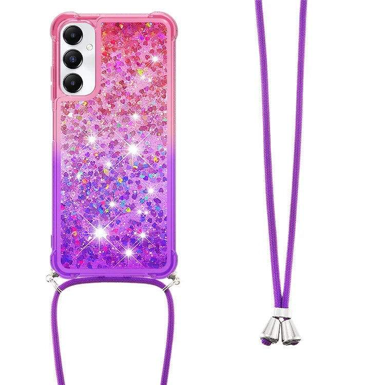 YB Quicksand Series-6 for Samsung Galaxy A05s 4G Case Liquid Gradient Phone Cover with Lanyard