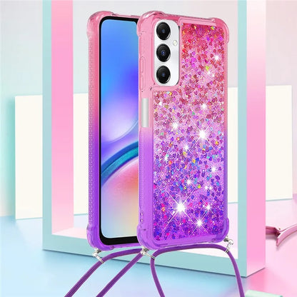 YB Quicksand Series-6 for Samsung Galaxy A05s 4G Case Liquid Gradient Phone Cover with Lanyard