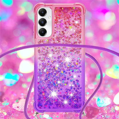 YB Quicksand Series-6 for Samsung Galaxy A05s 4G Case Liquid Gradient Phone Cover with Lanyard