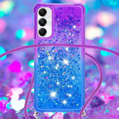 YB Quicksand Series-6 for Samsung Galaxy A05s 4G Case Liquid Gradient Phone Cover with Lanyard