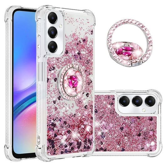 YB Quicksand Series-7 for Samsung Galaxy A05s 4G Case Glitter Liquid Kickstand Phone Cover