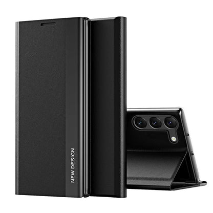 For Samsung Galaxy S24+ Case Electroplating Leather Phone Cover with Stand