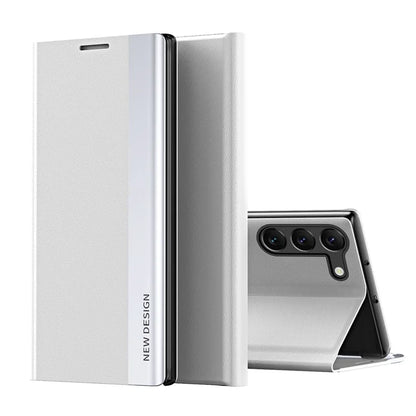 For Samsung Galaxy S24+ Case Electroplating Leather Phone Cover with Stand