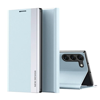 For Samsung Galaxy S24+ Case Electroplating Leather Phone Cover with Stand