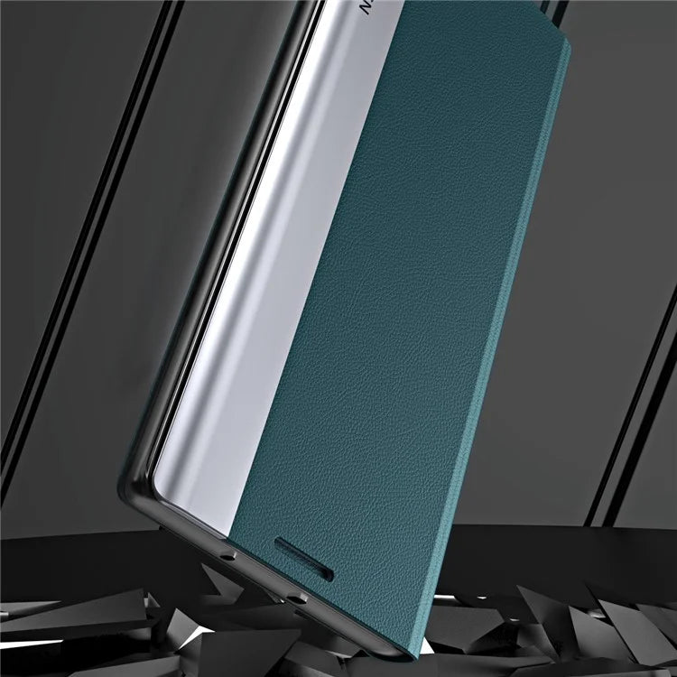 For Samsung Galaxy S24+ Case Electroplating Leather Phone Cover with Stand