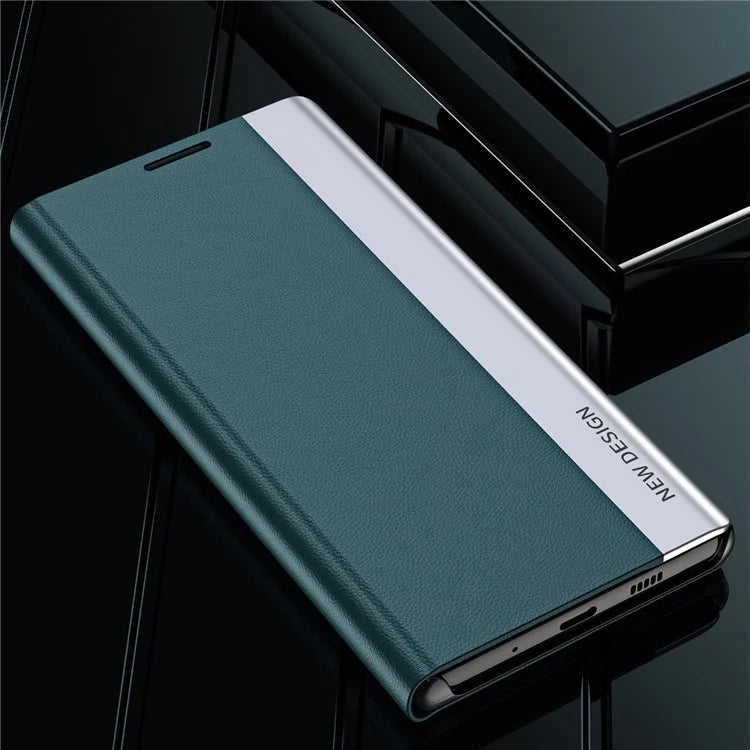 For Samsung Galaxy S24+ Case Electroplating Leather Phone Cover with Stand