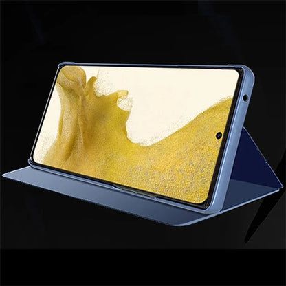 For Samsung Galaxy S24+ Case View Window Leather Stand Phone Cover