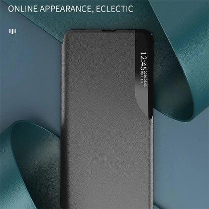 For Samsung Galaxy S24+ Case View Window Stand Anti-scratch PU Leather Phone Cover