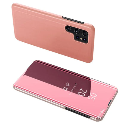 For Samsung Galaxy S24 Ultra Case Scratch-resistant View Window PU Leather Mobile Phone Cover