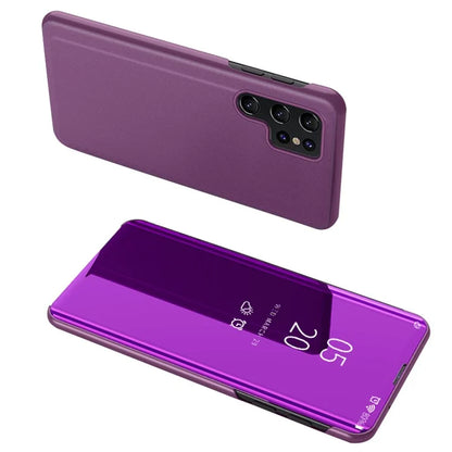 For Samsung Galaxy S24 Ultra Case Scratch-resistant View Window PU Leather Mobile Phone Cover