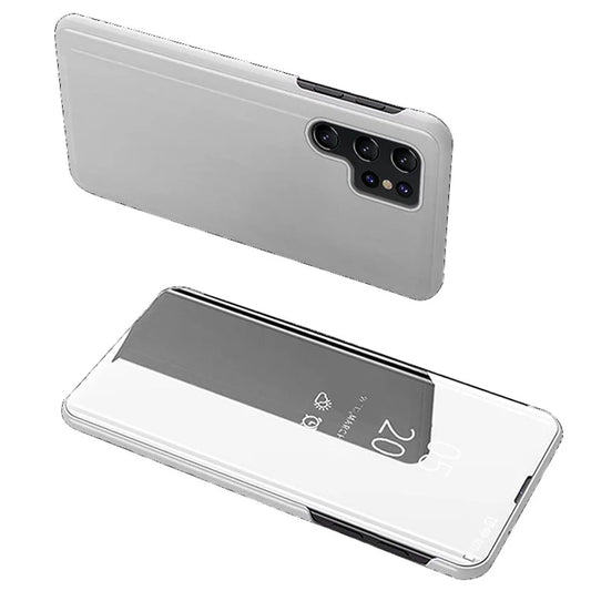 For Samsung Galaxy S24 Ultra Case Scratch-resistant View Window PU Leather Mobile Phone Cover