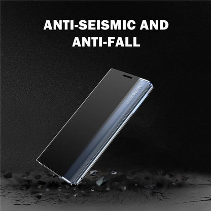 For Samsung Galaxy S24 Case View Window Scratch-resistant PU Leather Flip Stand Phone Protector
