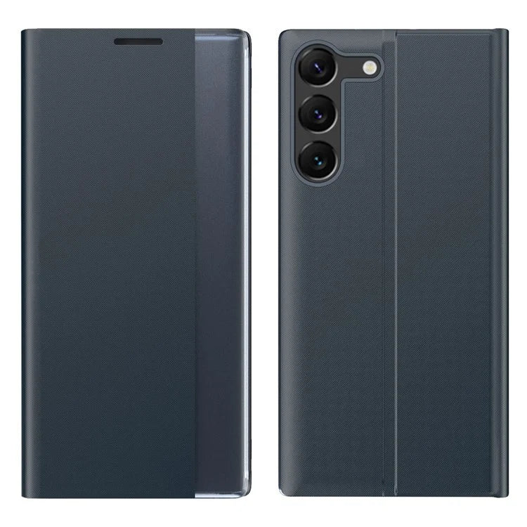 For Samsung Galaxy S24 Case View Window Scratch-resistant PU Leather Flip Stand Phone Protector