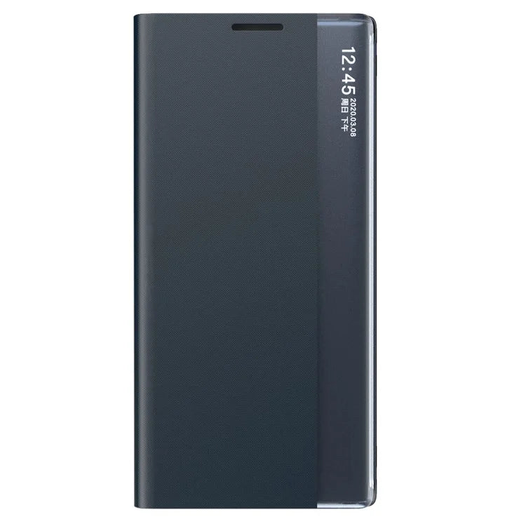 For Samsung Galaxy S24 Case View Window Scratch-resistant PU Leather Flip Stand Phone Protector