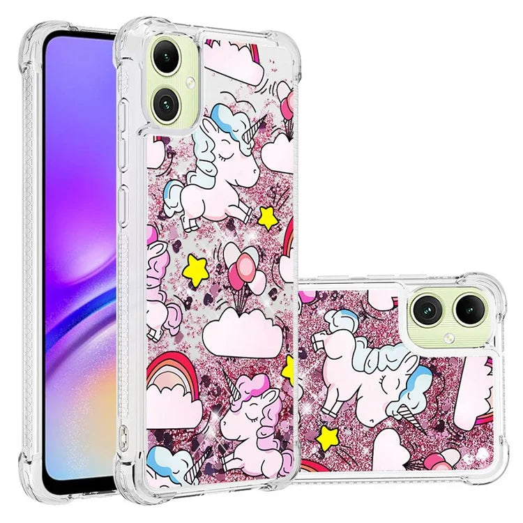 YB Quicksand Series-2 for Samsung Galaxy A05 4G Case Glitter Floating Liquid TPU Protective Mobile Phone Cover