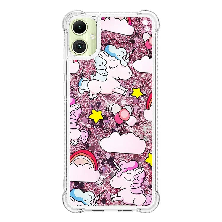 YB Quicksand Series-2 for Samsung Galaxy A05 4G Case Glitter Floating Liquid TPU Protective Mobile Phone Cover