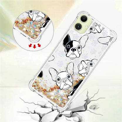 YB Quicksand Series-2 for Samsung Galaxy A05 4G Case Glitter Floating Liquid TPU Protective Mobile Phone Cover