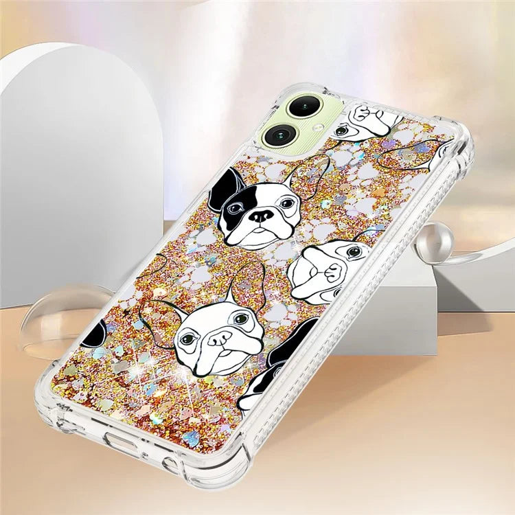 YB Quicksand Series-2 for Samsung Galaxy A05 4G Case Glitter Floating Liquid TPU Protective Mobile Phone Cover