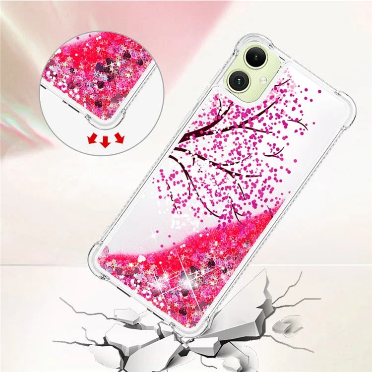 YB Quicksand Series-2 for Samsung Galaxy A05 4G Case Glitter Floating Liquid TPU Protective Mobile Phone Cover