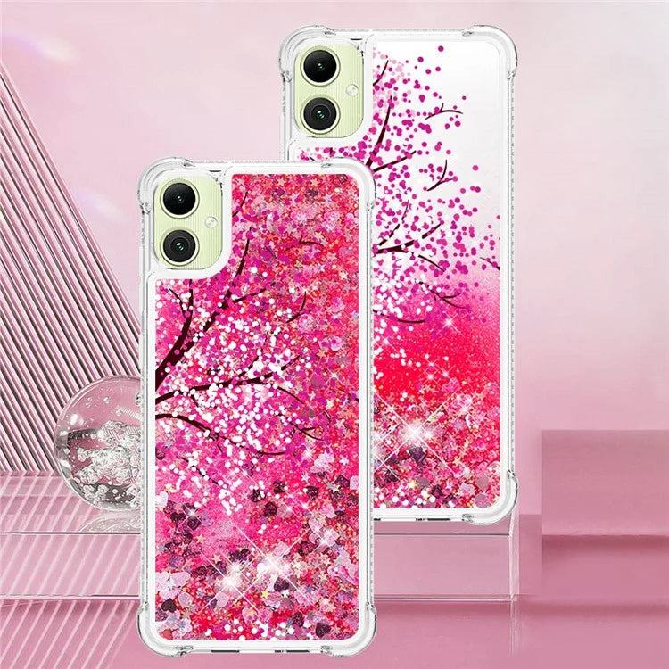YB Quicksand Series-2 for Samsung Galaxy A05 4G Case Glitter Floating Liquid TPU Protective Mobile Phone Cover