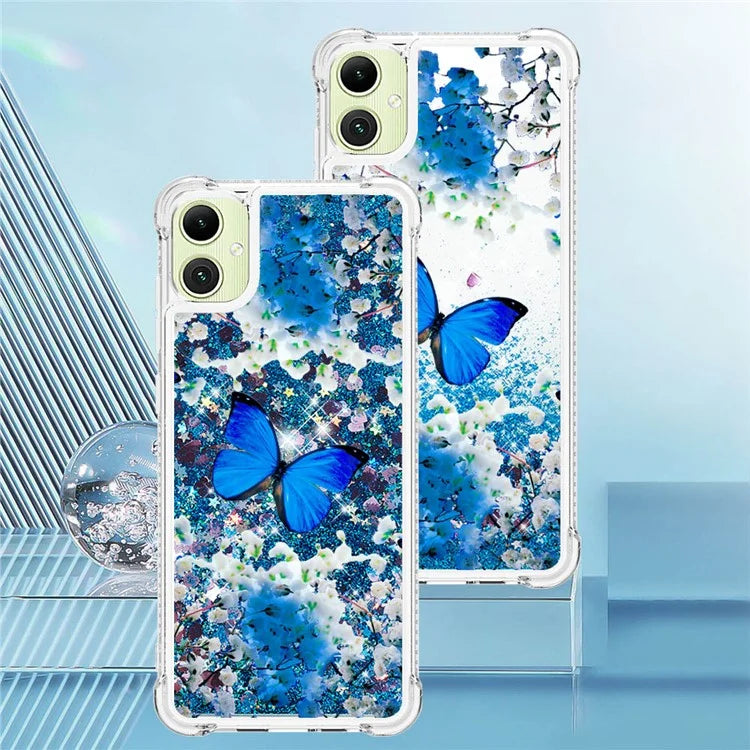 YB Quicksand Series-2 for Samsung Galaxy A05 4G Case Glitter Floating Liquid TPU Protective Mobile Phone Cover