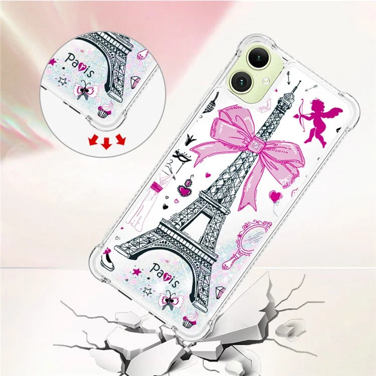 YB Quicksand Series-2 for Samsung Galaxy A05 4G Case Glitter Floating Liquid TPU Protective Mobile Phone Cover