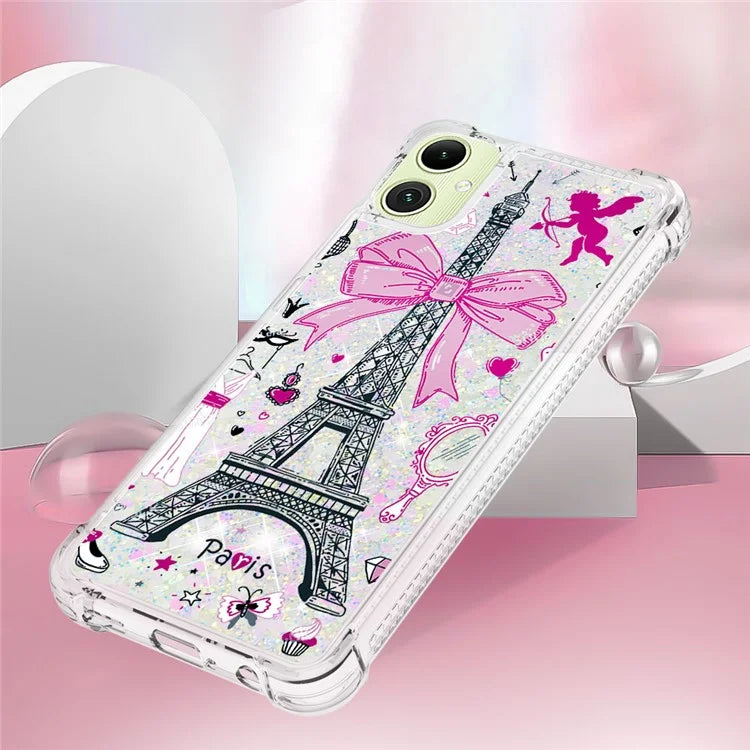 YB Quicksand Series-2 for Samsung Galaxy A05 4G Case Glitter Floating Liquid TPU Protective Mobile Phone Cover