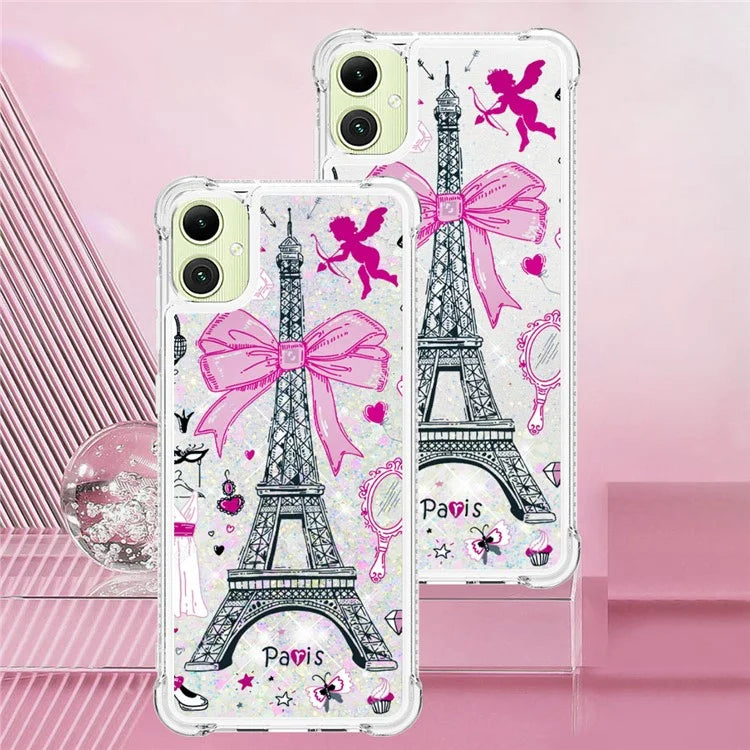 YB Quicksand Series-2 for Samsung Galaxy A05 4G Case Glitter Floating Liquid TPU Protective Mobile Phone Cover