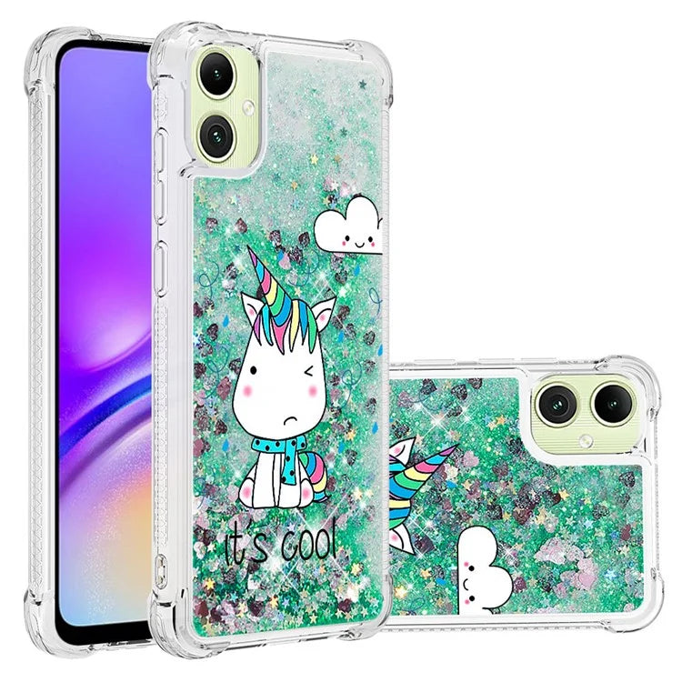 YB Quicksand Series-2 for Samsung Galaxy A05 4G Case Glitter Floating Liquid TPU Protective Mobile Phone Cover