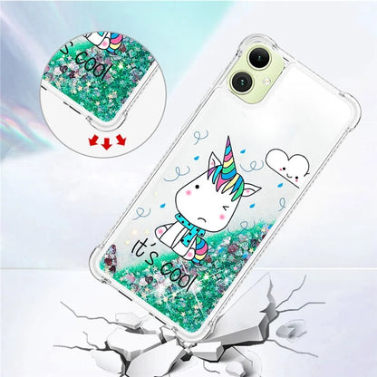 YB Quicksand Series-2 for Samsung Galaxy A05 4G Case Glitter Floating Liquid TPU Protective Mobile Phone Cover