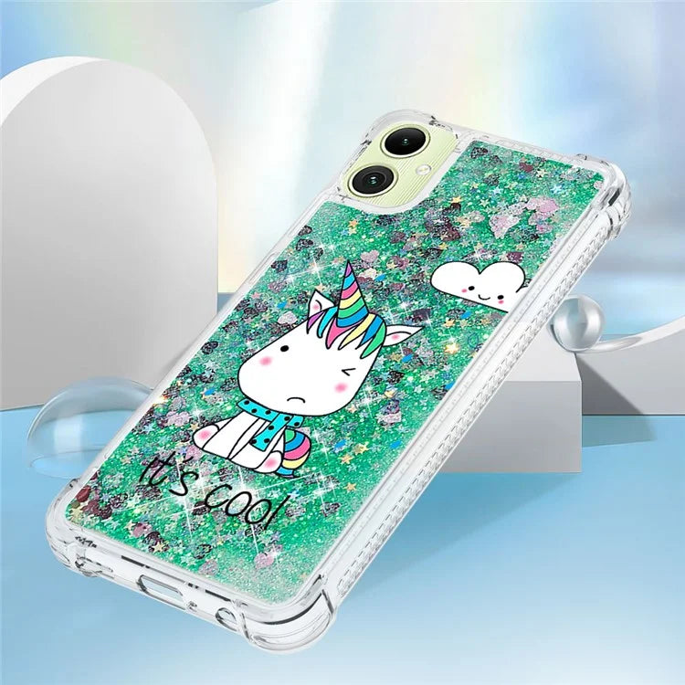 YB Quicksand Series-2 for Samsung Galaxy A05 4G Case Glitter Floating Liquid TPU Protective Mobile Phone Cover