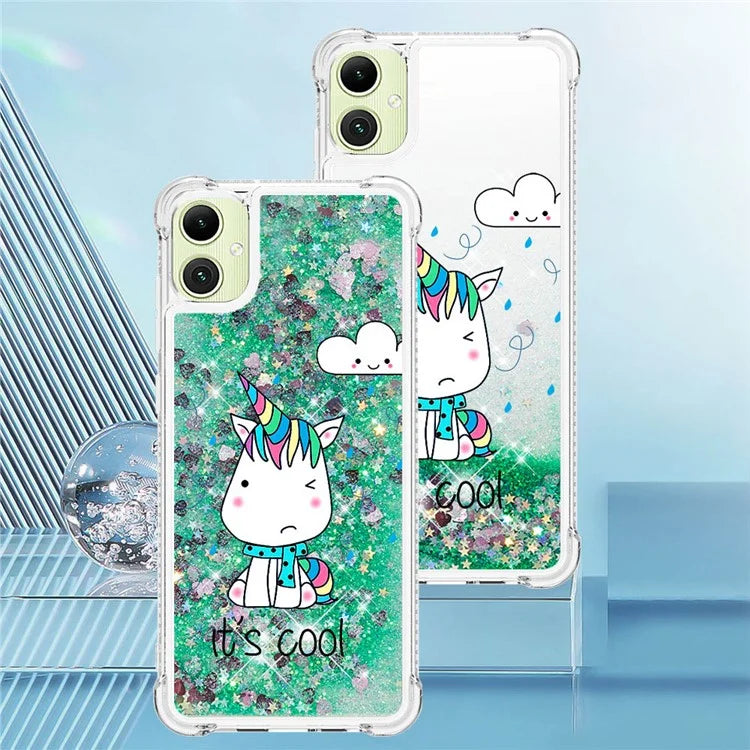 YB Quicksand Series-2 for Samsung Galaxy A05 4G Case Glitter Floating Liquid TPU Protective Mobile Phone Cover