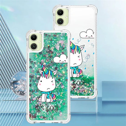 YB Quicksand Series-2 for Samsung Galaxy A05 4G Case Glitter Floating Liquid TPU Protective Mobile Phone Cover
