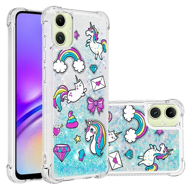 YB Quicksand Series-2 for Samsung Galaxy A05 4G Case Glitter Floating Liquid TPU Protective Mobile Phone Cover