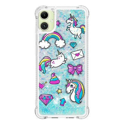 YB Quicksand Series-2 for Samsung Galaxy A05 4G Case Glitter Floating Liquid TPU Protective Mobile Phone Cover