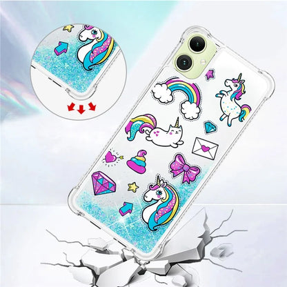 YB Quicksand Series-2 for Samsung Galaxy A05 4G Case Glitter Floating Liquid TPU Protective Mobile Phone Cover
