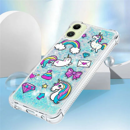 YB Quicksand Series-2 for Samsung Galaxy A05 4G Case Glitter Floating Liquid TPU Protective Mobile Phone Cover