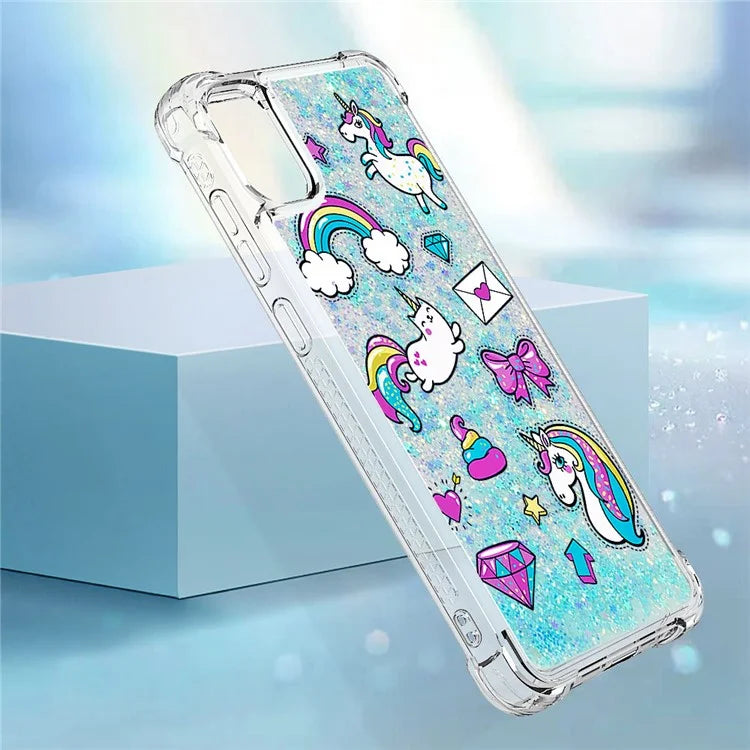 YB Quicksand Series-2 for Samsung Galaxy A05 4G Case Glitter Floating Liquid TPU Protective Mobile Phone Cover