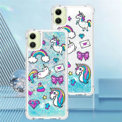 YB Quicksand Series-2 for Samsung Galaxy A05 4G Case Glitter Floating Liquid TPU Protective Mobile Phone Cover