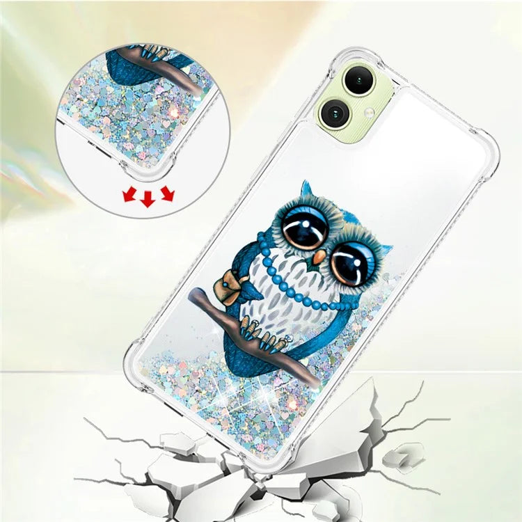 YB Quicksand Series-2 for Samsung Galaxy A05 4G Case Glitter Floating Liquid TPU Protective Mobile Phone Cover