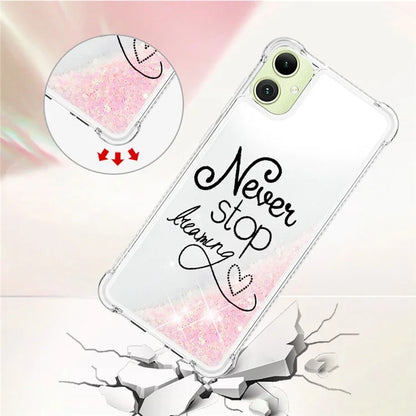 YB Quicksand Series-2 for Samsung Galaxy A05 4G Case Glitter Floating Liquid TPU Protective Mobile Phone Cover