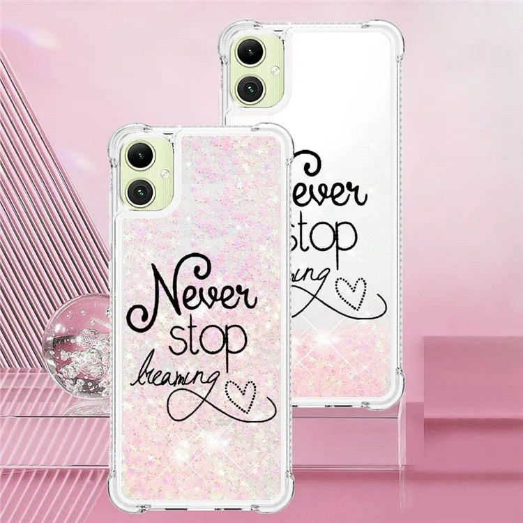 YB Quicksand Series-2 for Samsung Galaxy A05 4G Case Glitter Floating Liquid TPU Protective Mobile Phone Cover