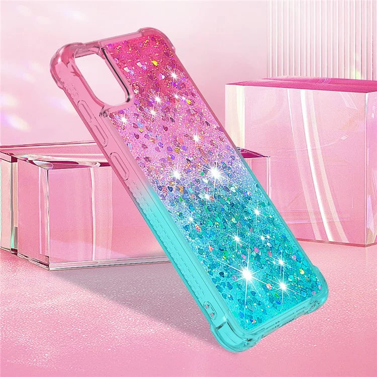 YB Quicksand Series-3 for Samsung Galaxy A05 4G Case Anti-drop TPU Gradient Liquid Cellphone Cover