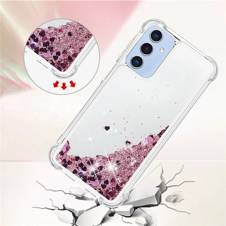 YB Quicksand Series-1 for Samsung Galaxy A15 5G Case Liquid TPU Anti-scratch Phone Back Shell