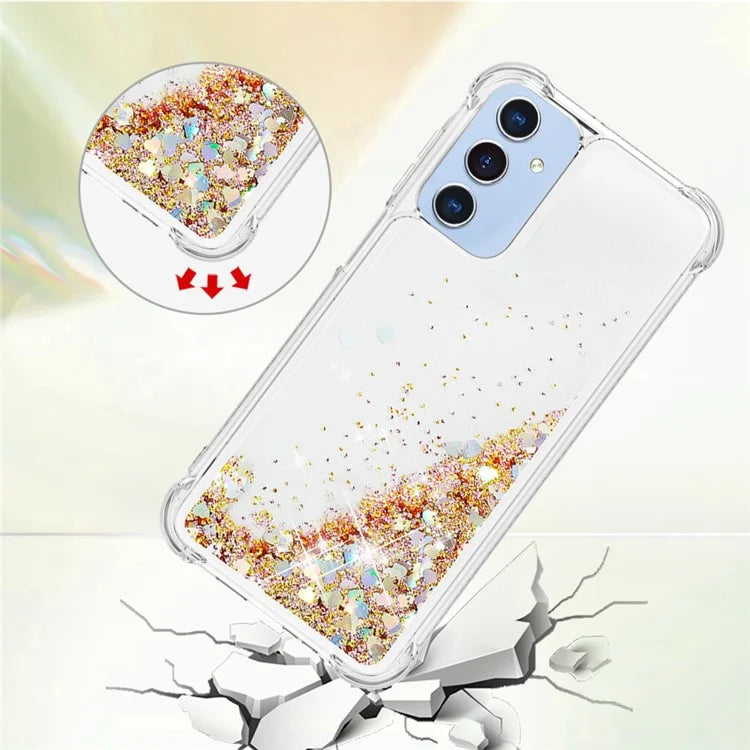 YB Quicksand Series-1 for Samsung Galaxy A15 5G Case Liquid TPU Anti-scratch Phone Back Shell