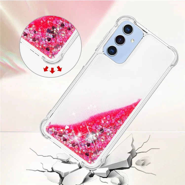 YB Quicksand Series-1 for Samsung Galaxy A15 5G Case Liquid TPU Anti-scratch Phone Back Shell
