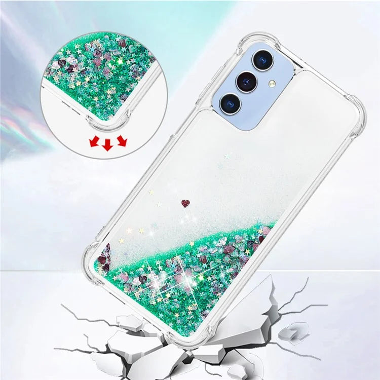 YB Quicksand Series-1 for Samsung Galaxy A15 5G Case Liquid TPU Anti-scratch Phone Back Shell